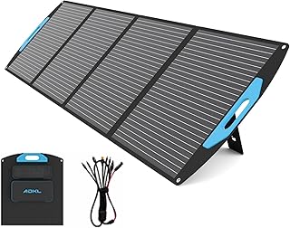 Tragbare Faltbar Solarpanel 200W, Monokristalline Solarmodule für Mobile Powerstation,Photovoltaik Modul Solaranlage für Outdoor Garten Balkon Wohnwagen Camping