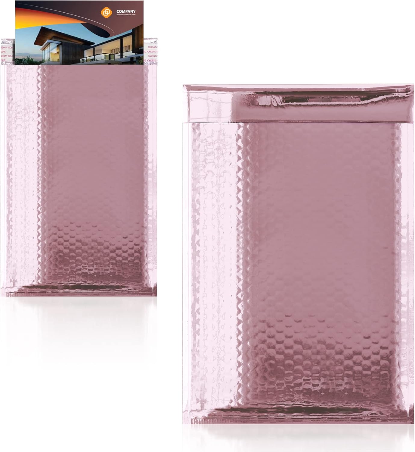 PUREVACY Rose Gold Bubble Mailers 5x9 Metallic Padded
