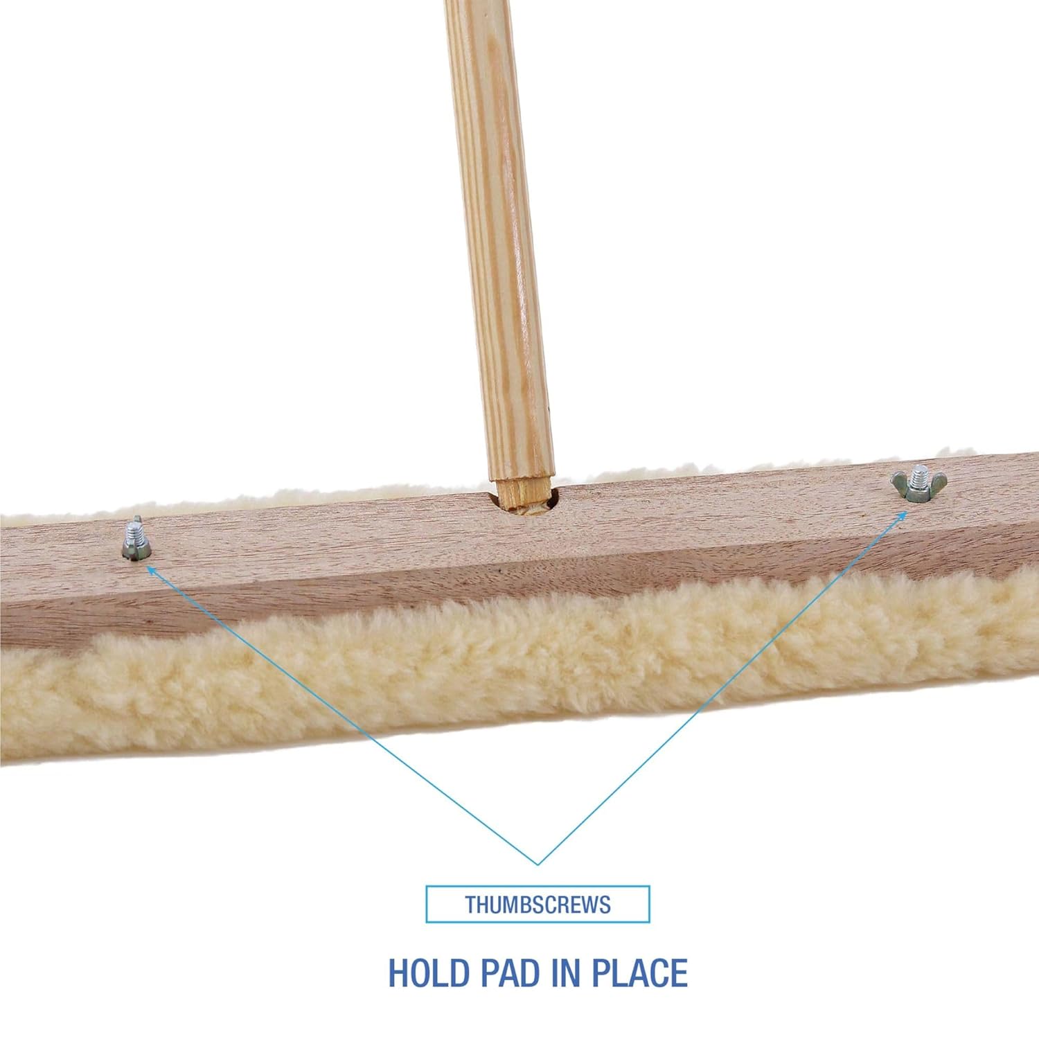 Boardwalk BWK4416 16 in. Lambswool Finish Applicator Mop Head - White