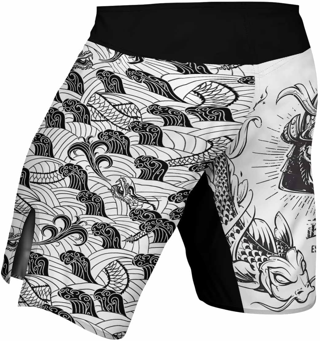 Samurai Dragon Men's Fight Shorts MMA Boxing BJJ Kickboxing Shorts Trunks Fight Wear