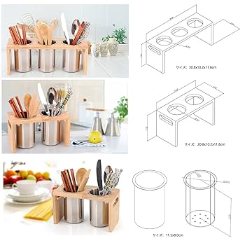 Amazon｜箸立て カトラリースタンド カトラリーホルダー18-8