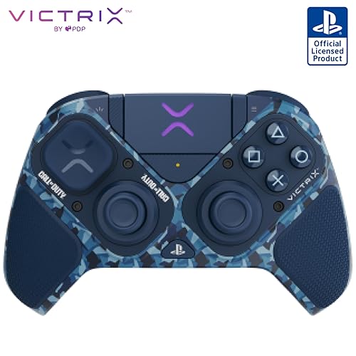 PDP Victrix Pro BFG Wireless Controller for PS4/PS5/PC, Midnight Mask Sony 3D Audio, Modular Back Buttons/Clutch Triggers/Joystick - Midnight Mask