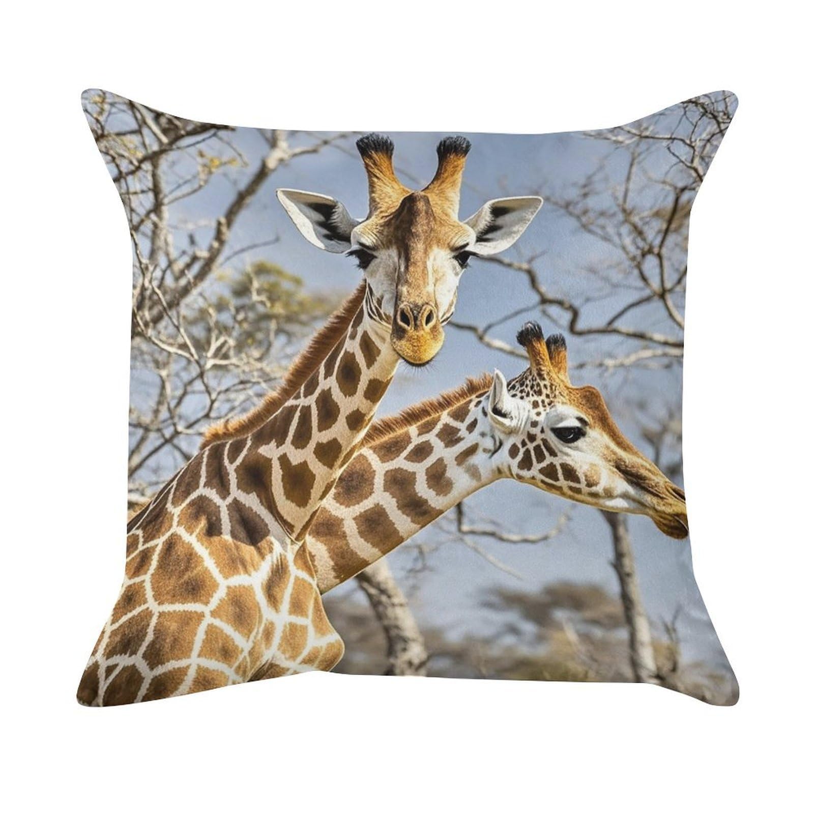 FekiLoot Giraffe Pillow Covers Luxury Velvet Square Pillowcases Throw Pillows Case with Invisible Zipper Decorative Velvet Cushion Covers Ultra Soft Lumbar Pillow Shells