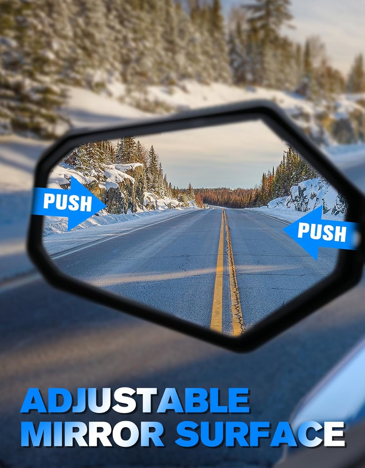 AUPOWER Side Mirrors for 2021-2026 Can-Am Commander,2018-2026 Can-Am Maverick Trail/Sport Accessories, Adjustable Folding Rear View Racing Mirror with Seat Bypass, #715003639