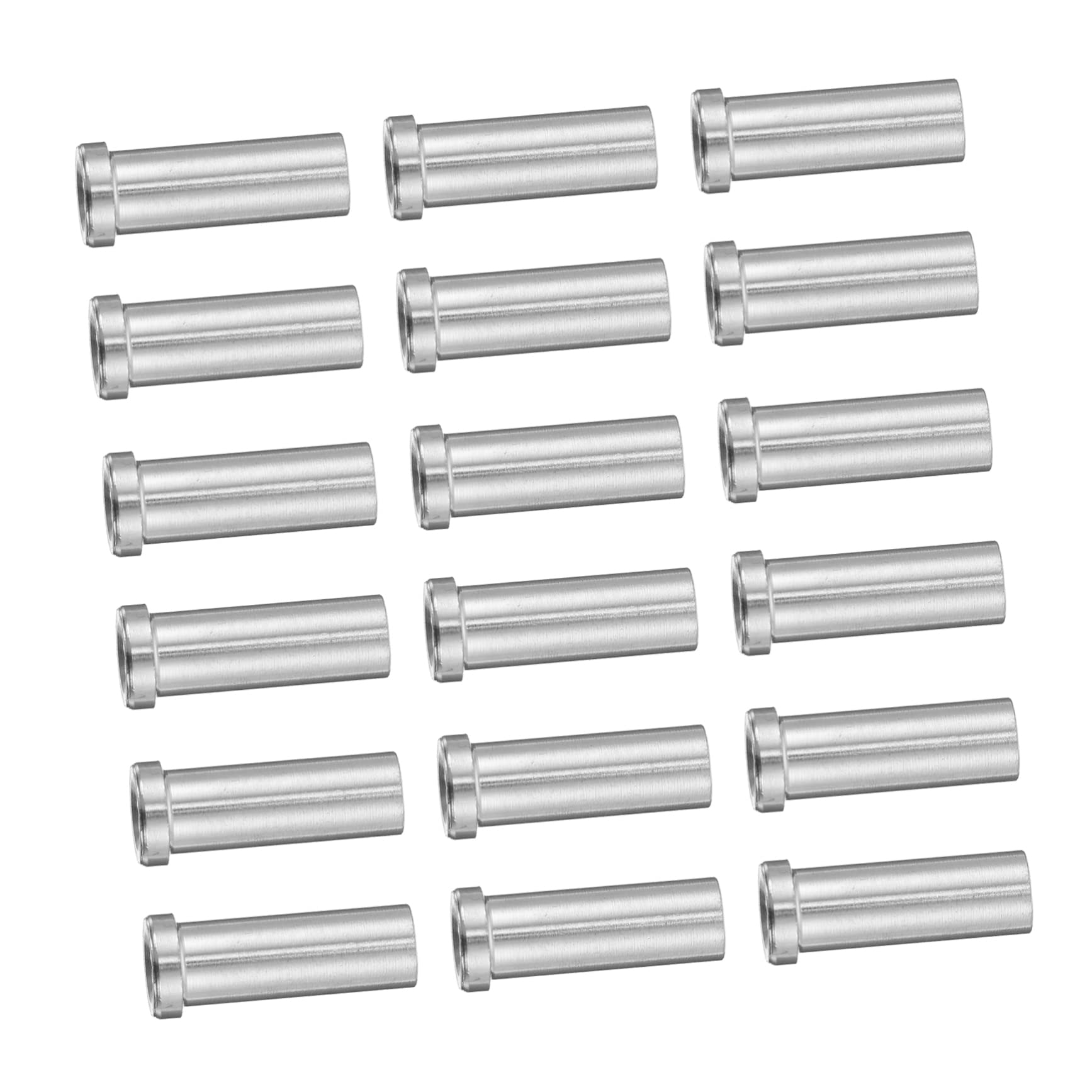 Holibanna 50pcs Stainless Steel Wire Protective Sleeve Deck Cable Protector for Cable Railing Maintenance