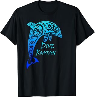 Dive Roatan, Honduras Vintage Tribal Dolphin Vacation Gift T-Shirt