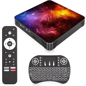 Android 14.0 TV Box 2026, Quad-Core 4GB RAM 128GB ROM, Mini Teclado | Video 8K, Doble WiFi, Bluetooth 5.0, HDMI USB 2.0/3.0 Smart Home Streaming Media Box