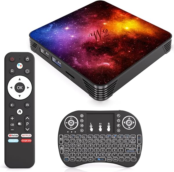 Android 14.0 TV Box 2026, Quad-Core 4GB RAM 128GB ROM, Mini Teclado | Video 8K, Doble WiFi, Bluetooth 5.0, HDMI USB 2.0/3.0 Smart Home Streaming Media Box