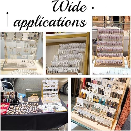 Miniatura 7 de PH PandaHall Soporte organizador de aretes de 3 niveles, soporte para aretes de aro colgante, exhibición de almacenamiento, joyería al por menor,