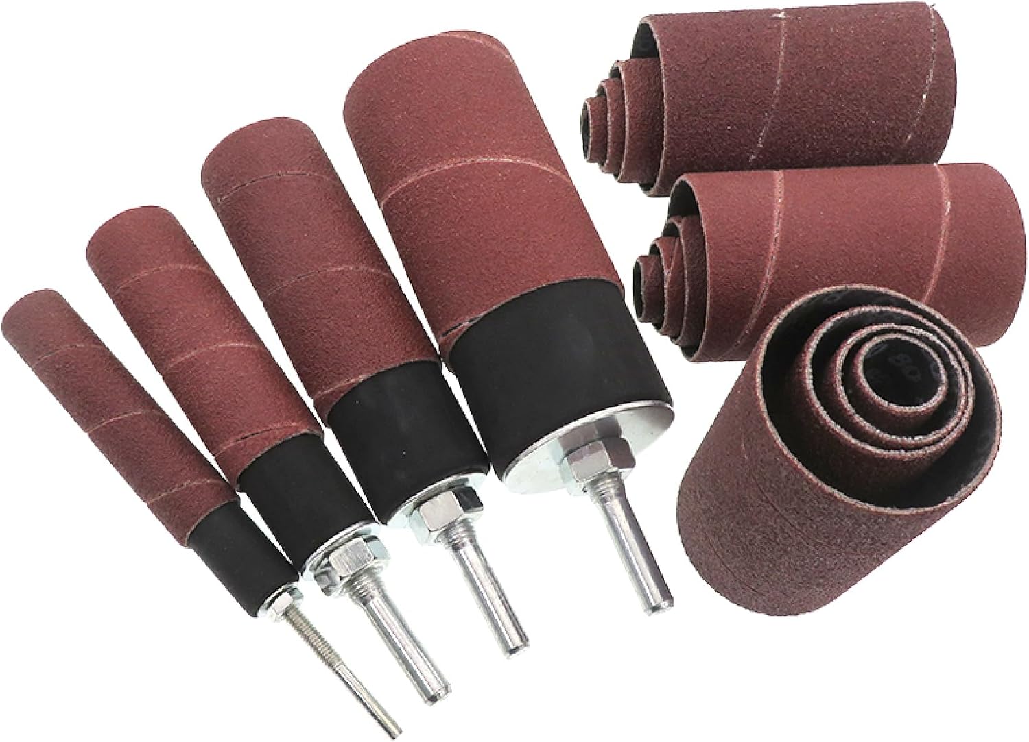 Sanding Drum With Case 20pcs Spindle Sander Drum Kit Rubber Mandrels Sandpaper For Engraving Woodworking Drill Polishing Rotary