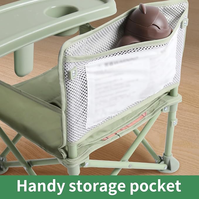 Silla elevadora portátil plegable para bebé verde miniatura 8