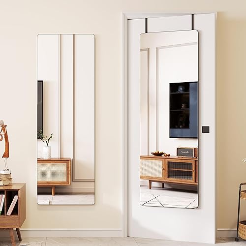 Vlsrka Espejo de largo completo para montar en pared colgar de la puerta 47 x 14 pulgadas Espejo rectangular de tamaño completopara vestidor