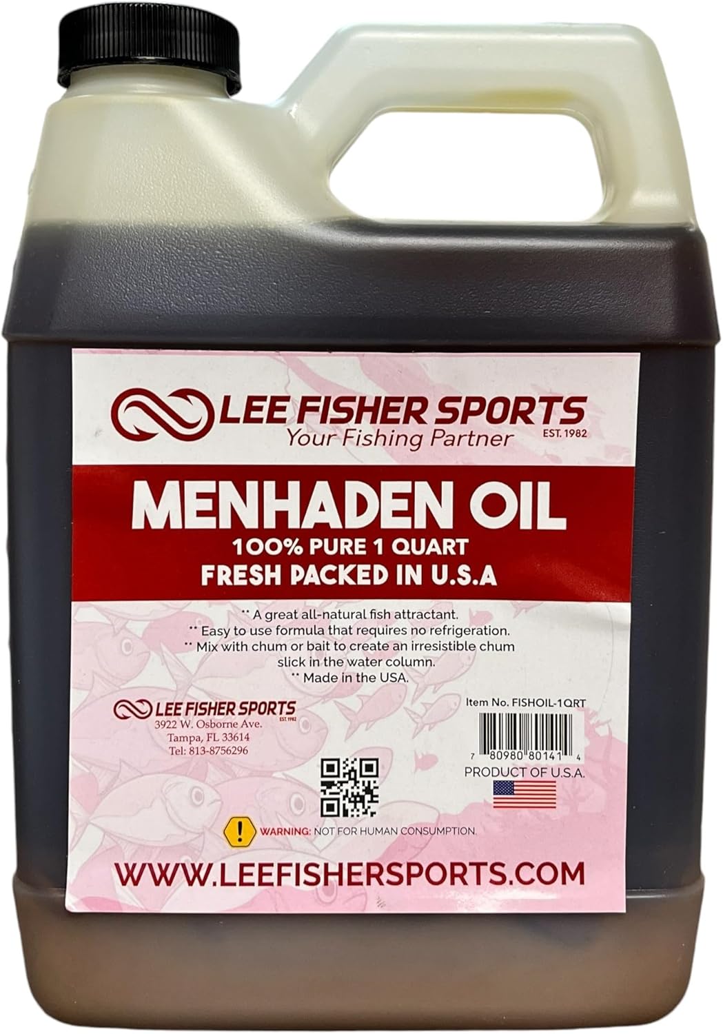 Joy Fish 100% Pure Menhaden Oil Fresh Packed in U. S. A. (1 Quart)