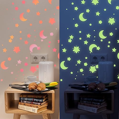 Miniatura 5 de AHIJOY Vinilo adhesivo permanente que brilla en la oscuridad, 12 pulgadas x 5 pies, holográfico, amarillo, rosa, vinilo adhesivo luminoso para tazas