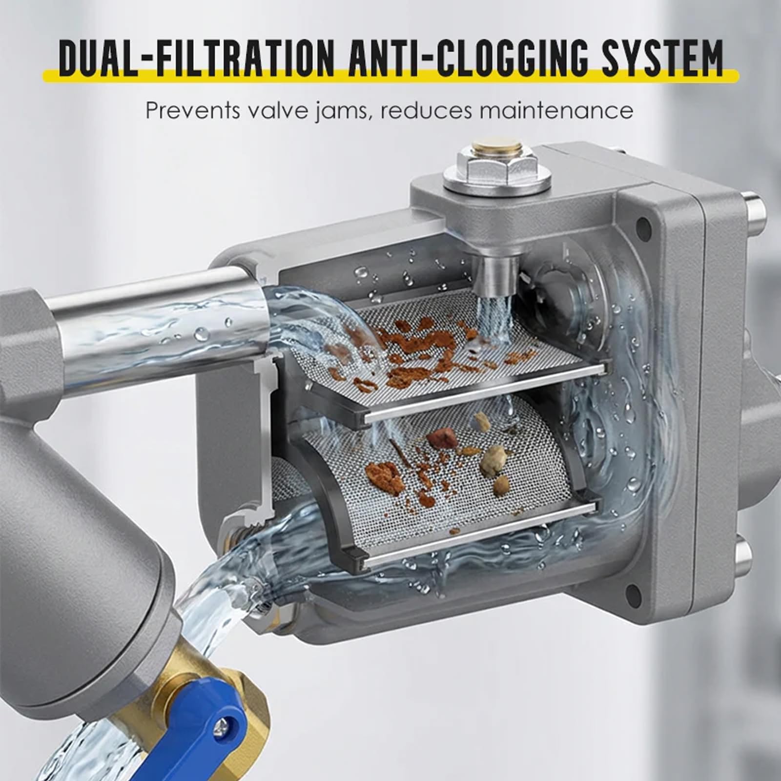 Válvulas De Drenaje Automático De 1,6 MPa Con Cero Pérdidas De Aire, Drenaje De Condensado Totalmente Automático (1/2") Con Prefiltro, Para Tanque De Aire Del Compresor, Drenaje Rápido(Gray)