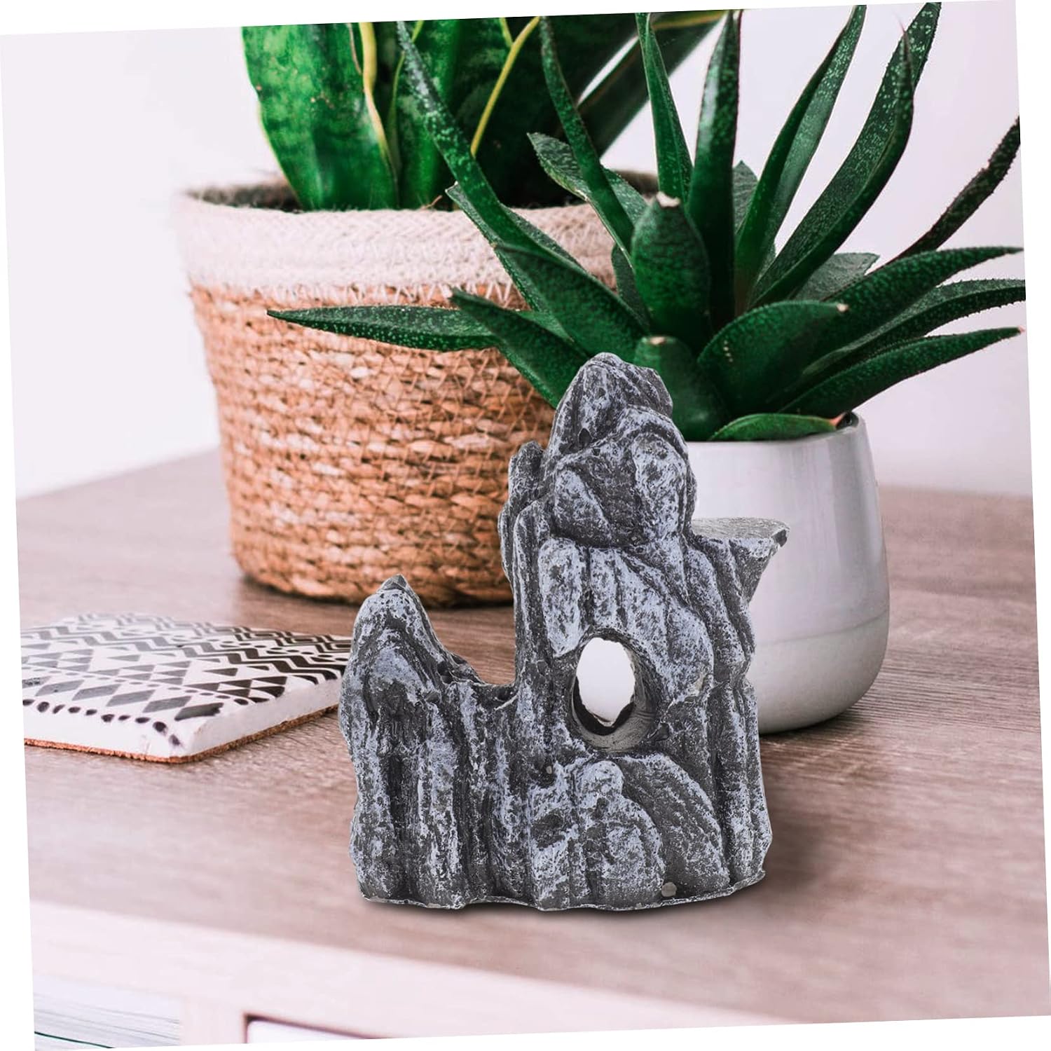 Mini Rockery Statue Desktop Ornament for Pot Plants and Moss Landscapes