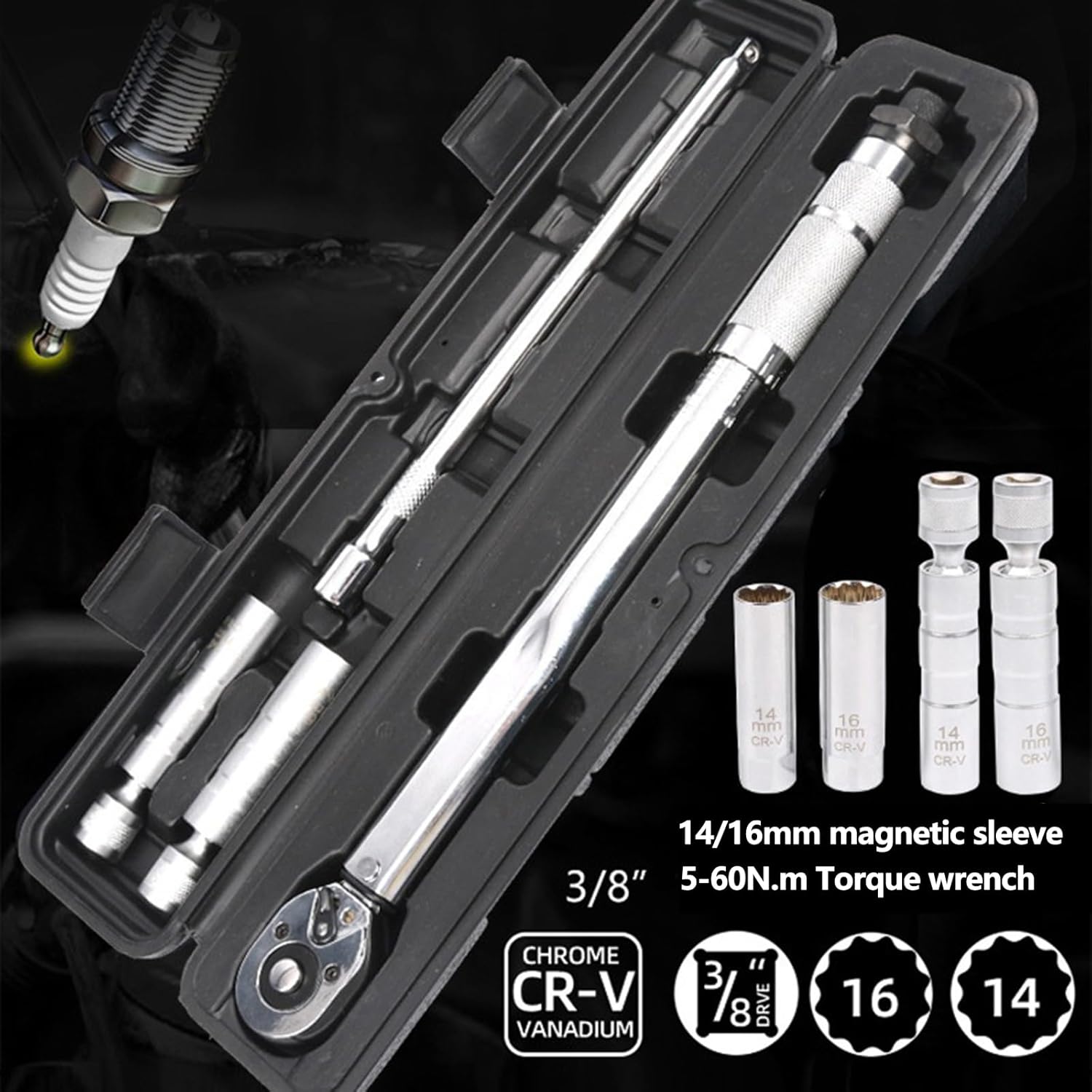 Rusts Sparks Plugs Socket Engine Protections Socket Tool Featuring 560Nm Adjustable Torques For Enthusiasts