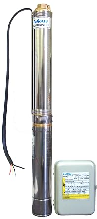 3 HP 4" Submersible Well Pump Complete Set Incl Motor, Pump-end and Control Box. 620ft Maxhead, Rated 15gpm, 25gpm Max. 1-phase 230v, 60Hz, 2.2kw, 3450 rpm, TH4-015-17