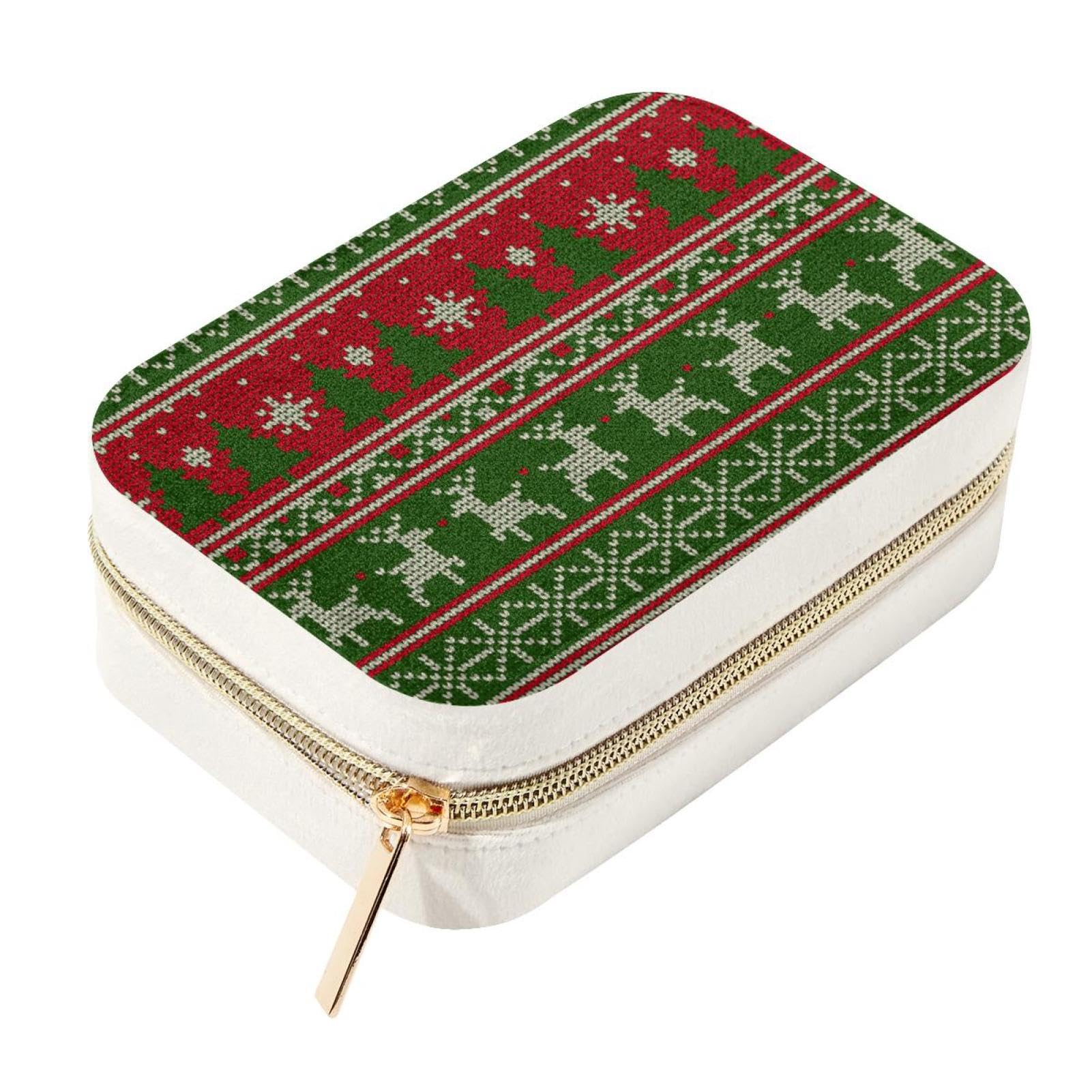 Boîte à bijoux de voyage en velours pour vos déplacements de Noël