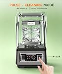 1800W Commercial Blender, 84oz Professional Self-Clean Smoothie Maker | Quiet Shield & Timing Control Blender for Ice Crushing Shakes Frozen Drinks