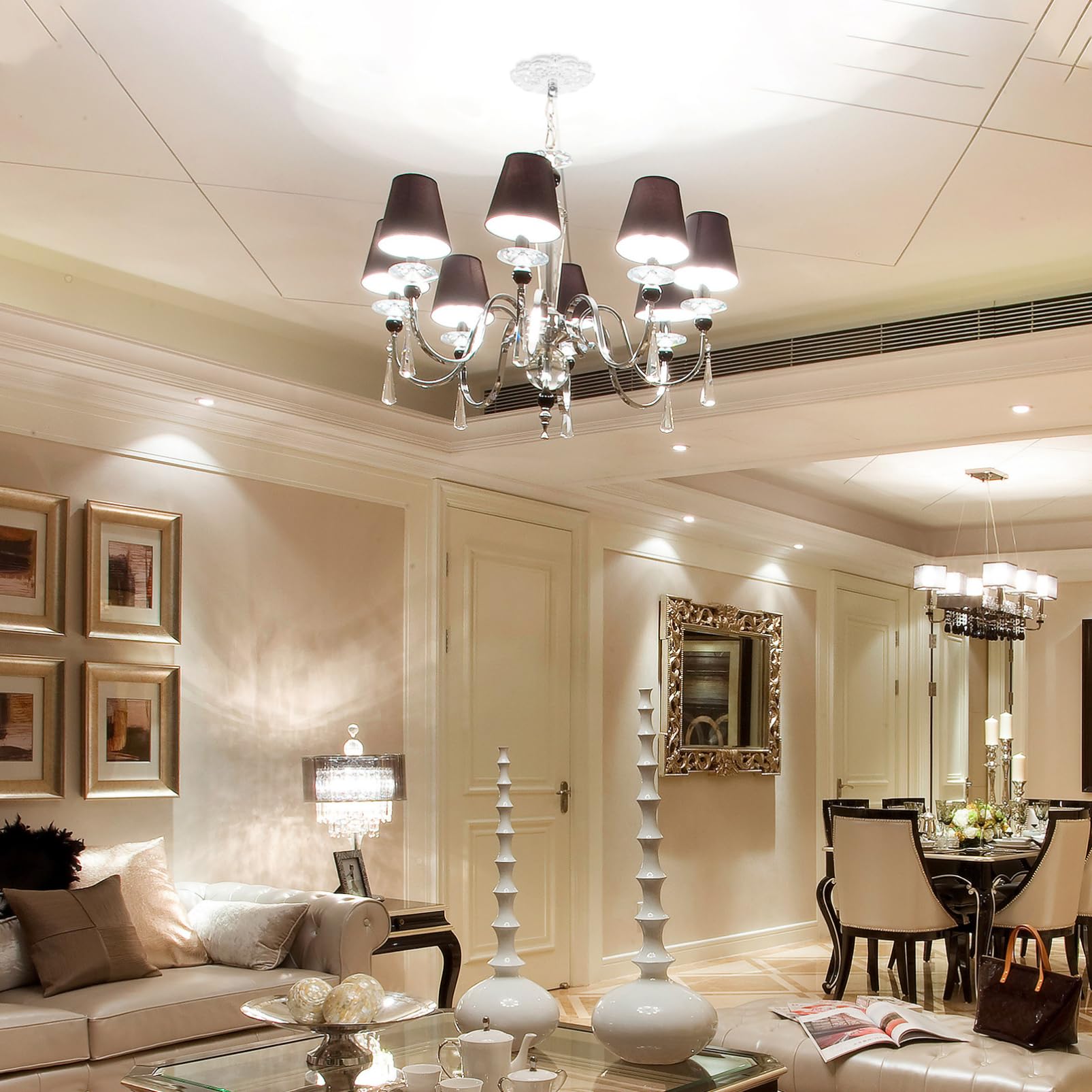 European Ceiling Medallion - Elegant Lighting Decor -8