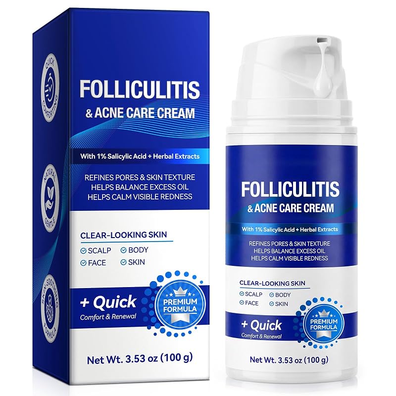 Creme para cuidados da pele com ácido salicílico 1% BKKTfBWK, uso facial e corporal
