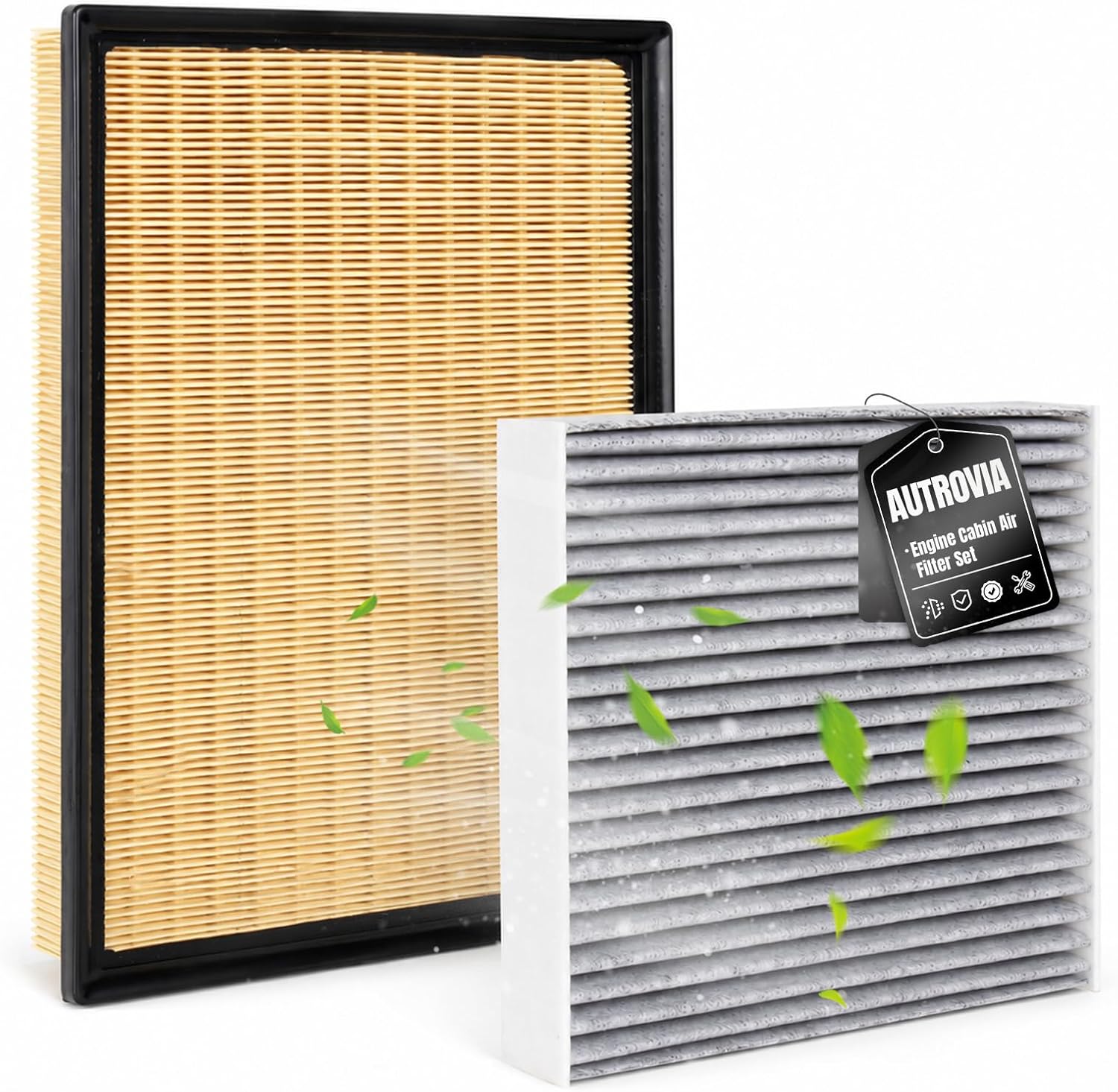 Engine & Cabin Air Filter Kit for RAV4 Hybrid (2019-2025), Camry Hybrid 2.5L (2018-2026), Highlander Hybrid 2.5L (2020-2025), Sienna/Venza 2.5L Hybrid (2021-2025) – Replacement 87139YZZ37, 17801F0020