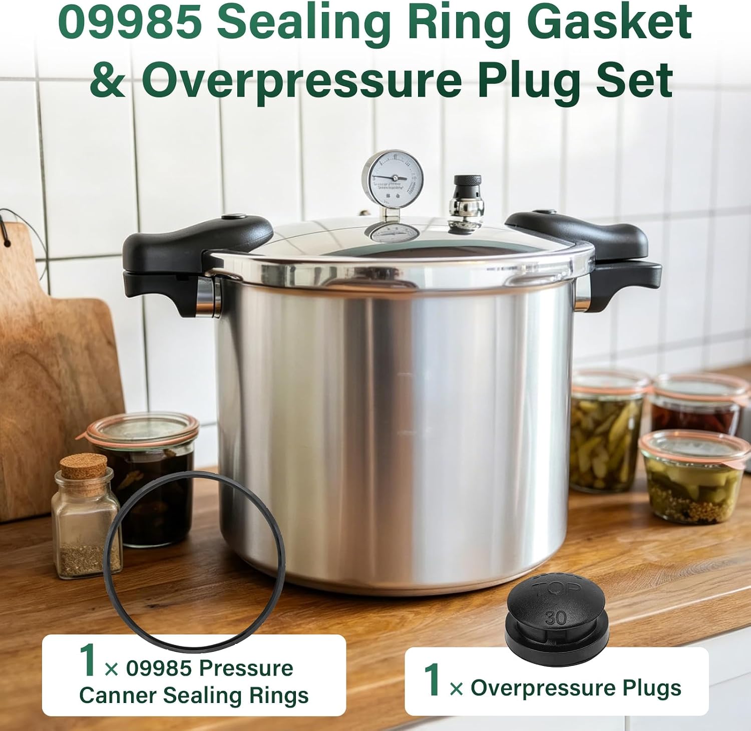 09985 Sealing Ring Gasket Replacement for Presto Pressure Canner, 1 Pack