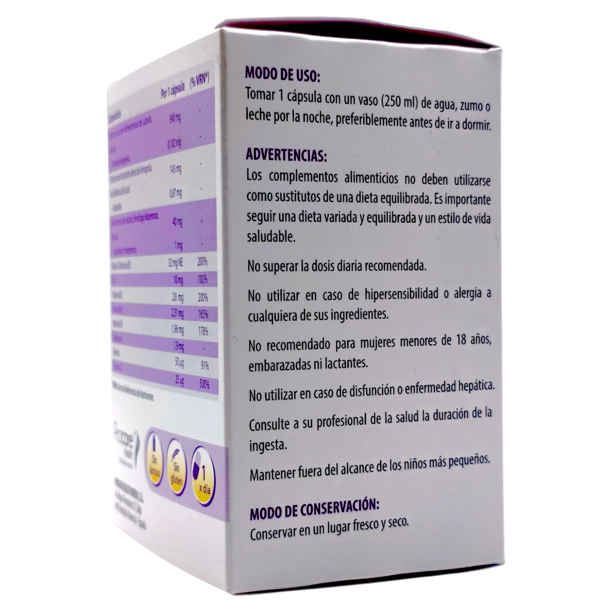 ProCare Health Menocare 90 Cápsulas - Suplemento Menopausia 3 Meses - Isoflavonas de Soja, Salvia y Cimicifuga - Alivio de Sofocos, Sudoración y Equilibrio Hormonal Femenino - Vitaminas B6, D3 y K2