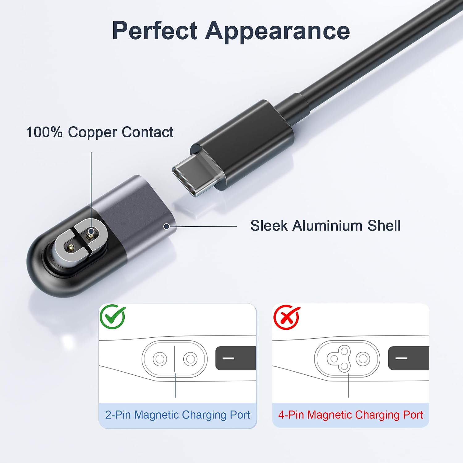 RUXELY USB C Charger Adapter for Shokz Headphone 3Pack,Replacement for Shokz Charging Cable,Shokz Magnetic Conventer for AfterShokz Aeropex AS800,Shokz Openrun S803,Openrun Pro Mini S810,OpenComm 2 UC