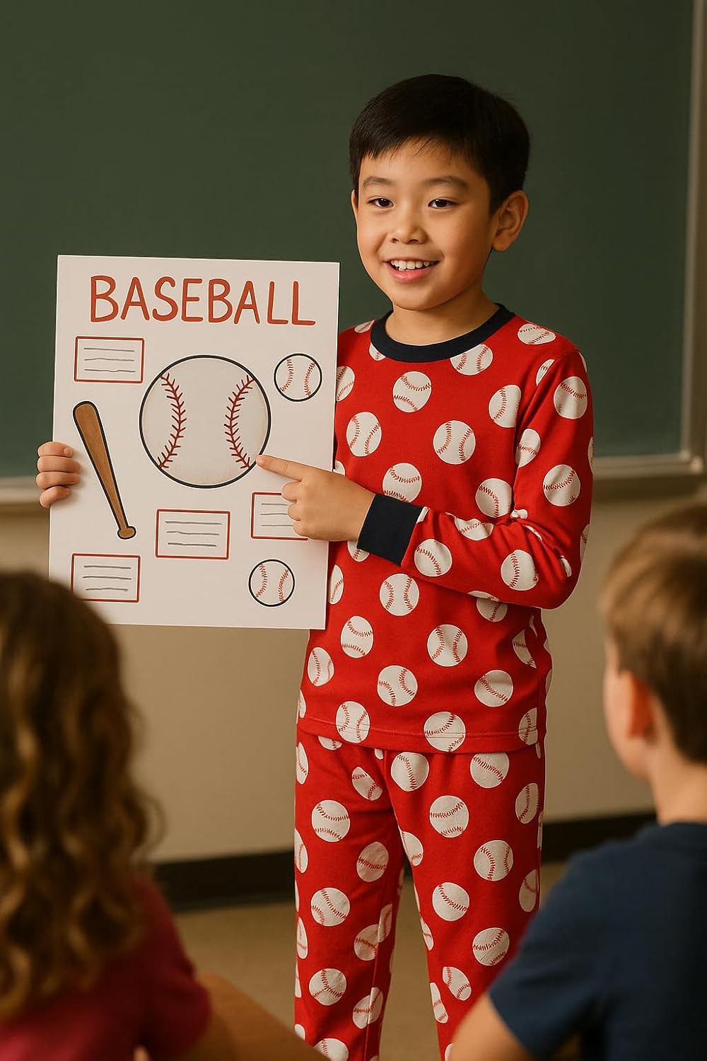 A&J DESIGN Boys Pajama Sets, 100% Cotton 2-Piece Sport Theme Pjs Set - Image 3