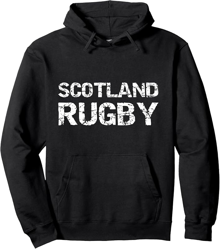 Regalo de cotización de rugby escocés angustiado para hombre buzo con capucha de rugby escocés