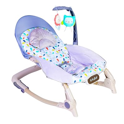Baby Moo Automatic 3 Position Seat Recliner Bouncer Floral Purple