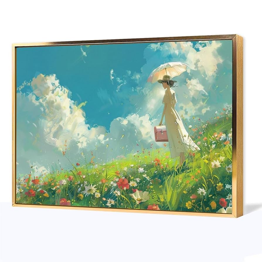 絵画 。壁掛け絵☆【きれいな女性ときれいな緑の植物】 絵画 。壁掛け絵☆【きれいな女性ときれいな緑の植物】