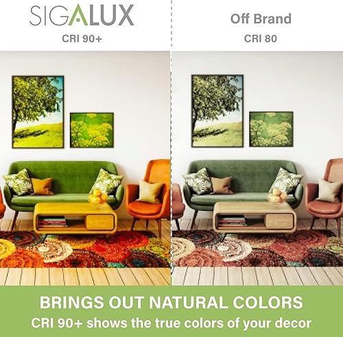 Miniatura 2 de Sigalux Edison Bulbs, bombilla LED E26 de 60 W, regulable, vintage, bombilla de filamento LED ámbar con 90 CRI, ST19, bombilla retro antigua de 2700