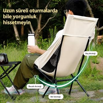 Neo Trail Premium Katlanır Kamp Sandalyesi | Kolay Kurulum, 120KG Taşıma Kapasiteli, Taşıma Çantalı