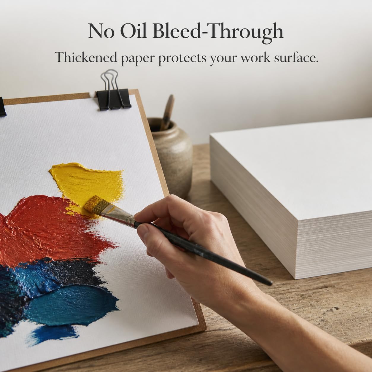 Papier à Peindre 600 g Texture Lin, Papier texturé 4K - 20 feuilles