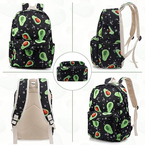 Miniatura 5 de Juego de mochila de girasol 3 en 1 para niños, mochila para laptop, bolsa de almuerzo, estuche para lápices, regalo para adolescentes y mujeres,