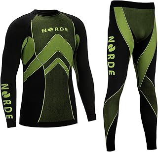 Norde THERMOTECH Herren Funktionswäsche Thermoaktiv Atmungsaktiv Base Layer Set Outdoor Radsport Running
