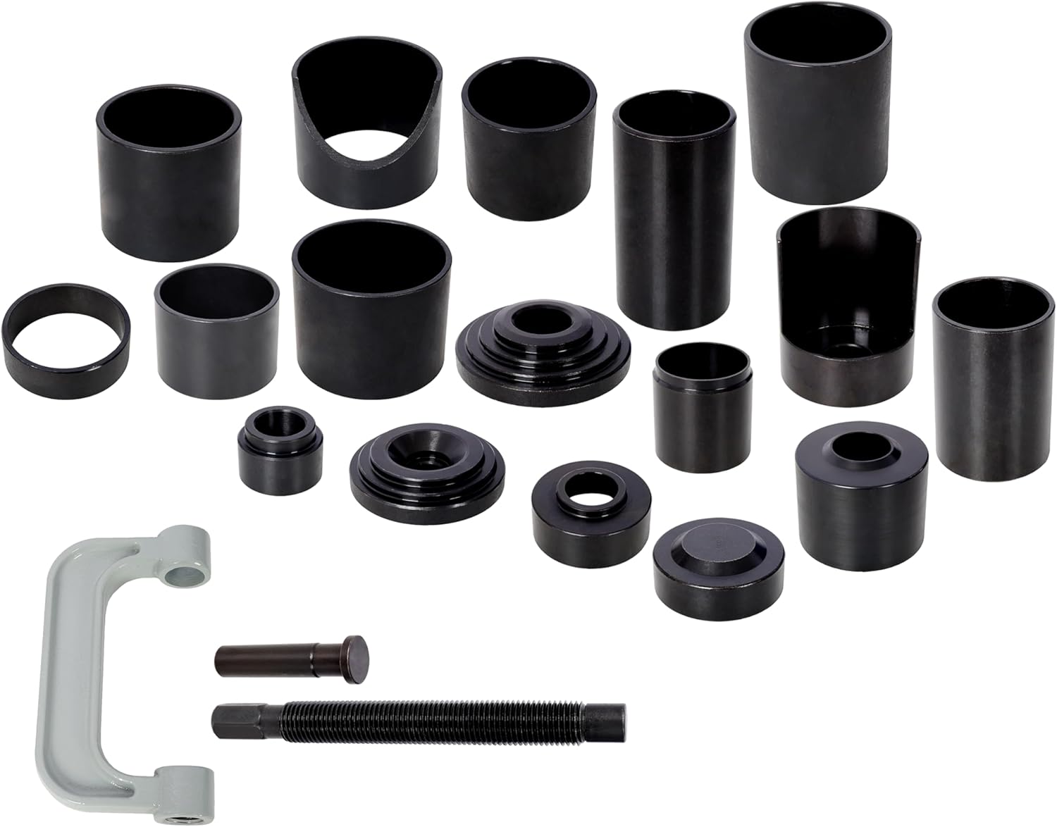 21 Pcs Ball Joint Press Kit, Heavy Duty Ball Joint Removal Tool Kit, Upper and Lower Automotive Ball Joint Press Removal Tool Kit with Plastic Case