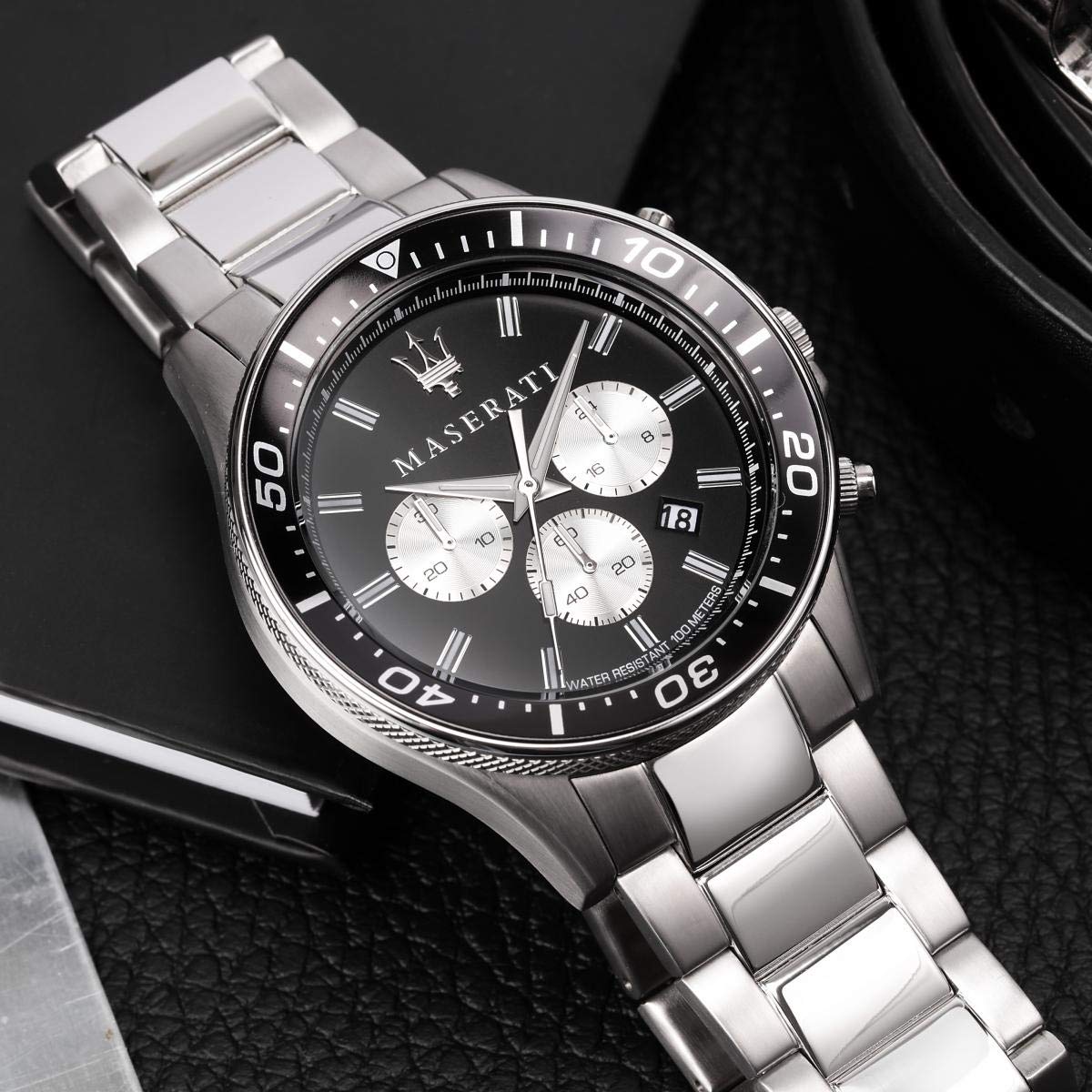 Maserati Reloj para Hombre, Colección Sfida, en Acero Inoxidable, con Correa de Acero Inoxidable - R8873640004