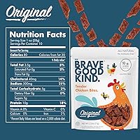 Vista 13 de BRAVE GOOD KIND Tender Chicken Jerky Bites - Teriyaki Flavor, Gluten Free, High Protein, Keto Friendly, Jerky Snack Bags On-The-Go