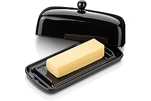 Nucookery Black Butter Dish with Lid