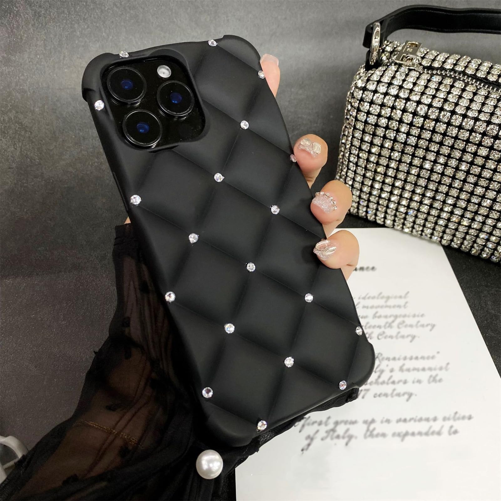 【✨美品✨】 プラダ iPhone14ケース キルティング ブラック ✨美品✨】 プラダ iPhone14ケース キルティング ブラック