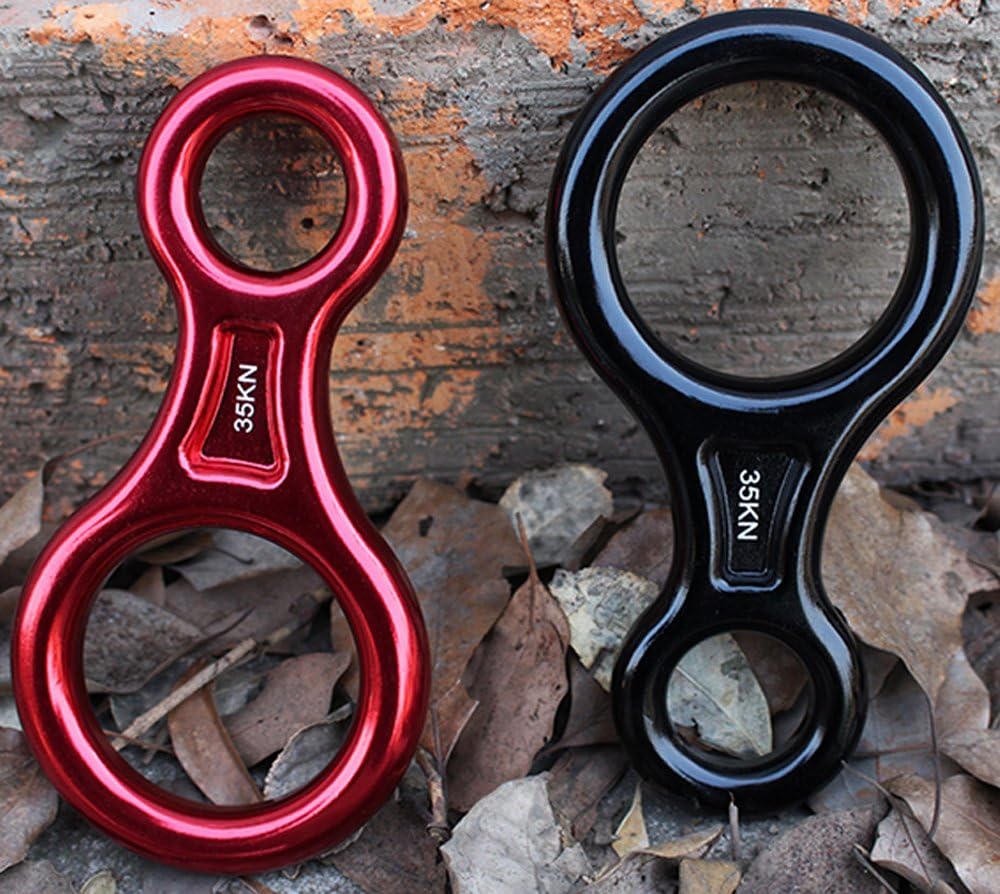 CdyBox 35KN Super 8 Belay Device Titan Figure 8 Descender for Climbing Rigging Plate Downhill Heavy Duty Equipment