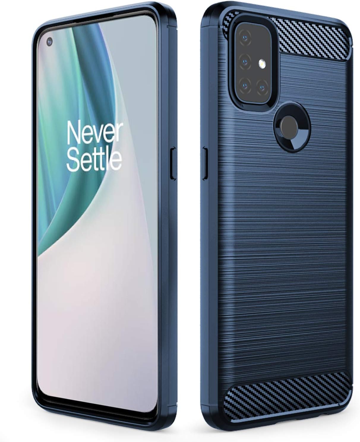 Dzxouui Compatible for Oneplus Nord N10 5G Case,One Plus Nord N10 5G Case,Protective Phone Cover Shockproof Soft TPU Cases for Oneplus Nord N10 5G(DL-DarkBlue)