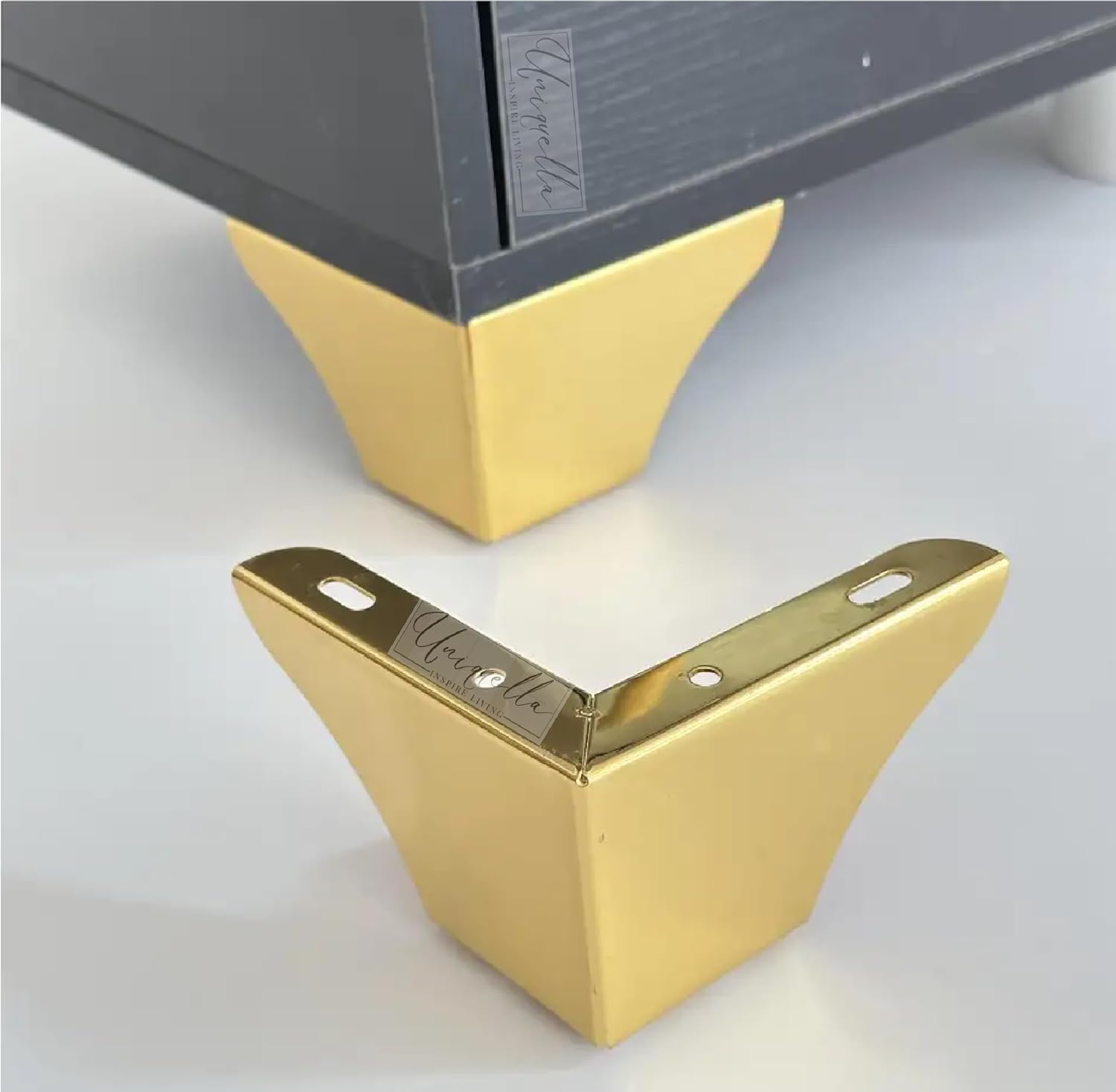 UNIQUELLA 4 Pack Furniture Legs 3 Inch Height, Minimalist Design