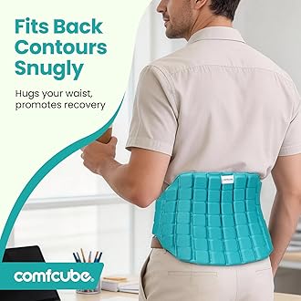 Large Ice Pack for Back Pain Relief, 2 Hours Long Lasting Cold Lower Back Wrap, FSA Eligible, Flexible Cold Pack for Lumbar Pain, Sciatica, Coccyx, Herniated or Degenerative Disc, Surgery