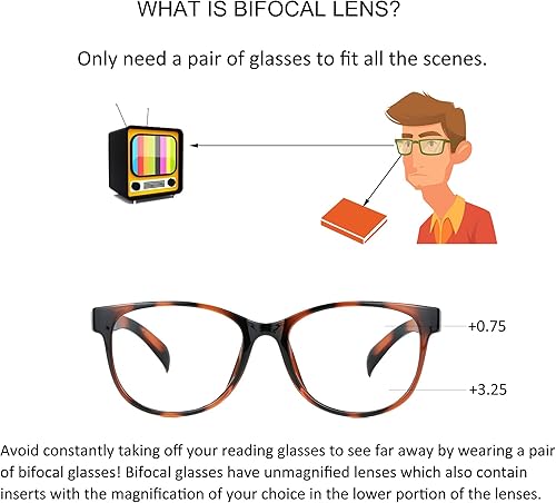 Miniatura 10 de YEIN Bifocal Reading Glasses, Photochromic Brown Grey Sunglasses for WomenMen