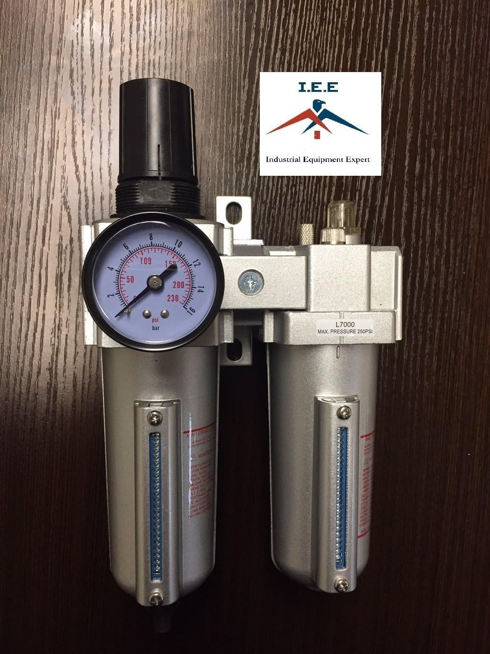 3/4" H/D COMBO PARTICULATE FILTER REGULATOR LUBRICATOR COMPRESSED AIR